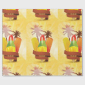 Tropisches Sommer-Umschlagpapier Geschenkpapier (Flach)