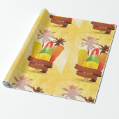 Tropisches Sommer-Umschlagpapier Geschenkpapier (Ungerollt)