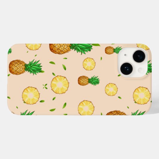 TROPISCHES SOMMERFRÜCHTE Ananas Slice Muster Case-Mate iPhone Hülle (Rückseite (Horizontal))