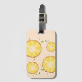 TROPISCHES SOMMERFRÜCHTE Ananas Slice Muster Gepäckanhänger (Vorderseite Vertikal)
