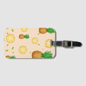 TROPISCHES SOMMERFRÜCHTE Ananas Slice Muster Gepäckanhänger (Vorderseite (Horizontal))