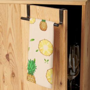 TROPISCHES SOMMERFRÜCHTE Ananas Slice Muster Geschirrtuch