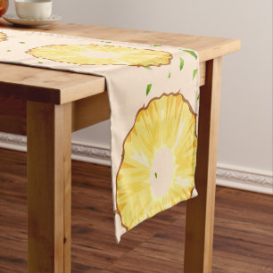 TROPISCHES SOMMERFRÜCHTE Ananas Slice Muster Kurzer Tischläufer