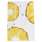 TROPISCHES SOMMERFRÜCHTE Ananas Slice Muster Mittlere Geschenktüte (Rückseite)