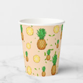 TROPISCHES SOMMERFRÜCHTE Ananas Slice Muster Pappbecher (Rückseite)