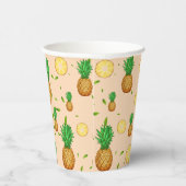 TROPISCHES SOMMERFRÜCHTE Ananas Slice Muster Pappbecher (Rechts)
