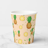 TROPISCHES SOMMERFRÜCHTE Ananas Slice Muster Pappbecher (Vorderseite)