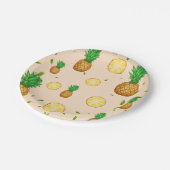 TROPISCHES SOMMERFRÜCHTE Ananas Slice Muster Pappteller (Schrägansicht)