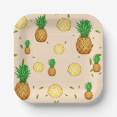 TROPISCHES SOMMERFRÜCHTE Ananas Slice Muster Pappteller (Vorderseite)