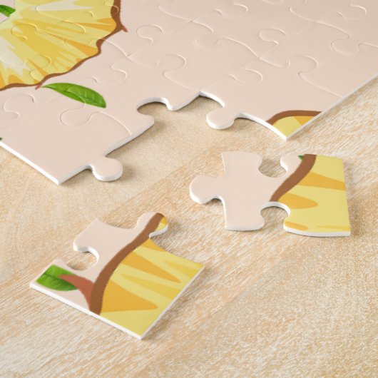 TROPISCHES SOMMERFRÜCHTE Ananas Slice Muster Puzzle (Seite)