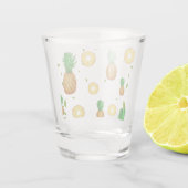TROPISCHES SOMMERFRÜCHTE Ananas Slice Muster Schnapsglas (Rückseite)
