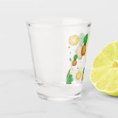 TROPISCHES SOMMERFRÜCHTE Ananas Slice Muster Schnapsglas (Links)