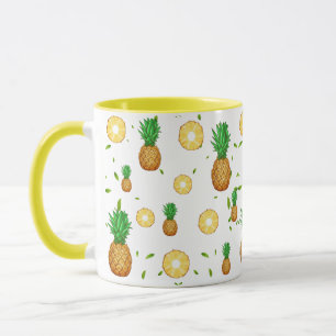 TROPISCHES SOMMERFRÜCHTE Ananas Slice Muster Tasse