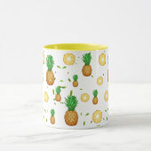 TROPISCHES SOMMERFRÜCHTE Ananas Slice Muster Tasse (Zentrum)