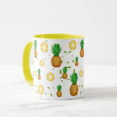 TROPISCHES SOMMERFRÜCHTE Ananas Slice Muster Tasse (Vorderseite Links)