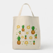 TROPISCHES SOMMERFRÜCHTE Ananas Slice Muster Tragetasche (Rückseite)