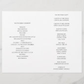 Tropisches Sommerhochzeitprogramm. Grüne Blätter (Rückseite)