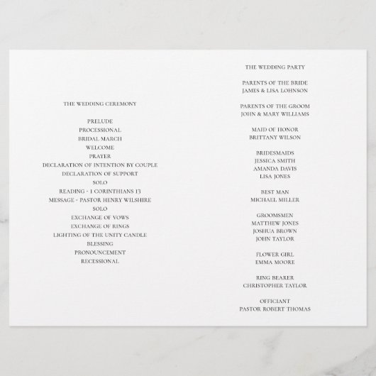 Tropisches Sommerhochzeitprogramm. Grüne Blätter (Rückseite)