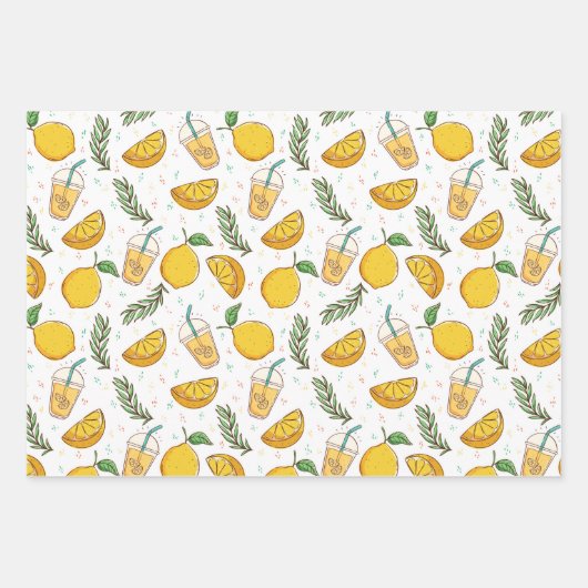 Tropisches Sommerkulptionspapier Set 3 Geschenkpapier Set (Vorderseite 3)