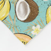 Tropisches Sommerkulstmuster Fleecedecke (Ecke)