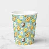 Tropisches Sommerkulstmuster Pappbecher (Links)