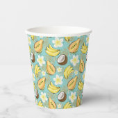 Tropisches Sommerkulstmuster Pappbecher (Vorderseite)