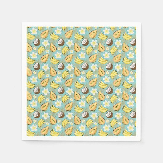Tropisches Sommerkulstmuster Serviette (Vorderseite)
