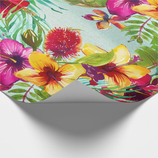 Tropisches Sommermuster Geschenkpapier (Ecke)