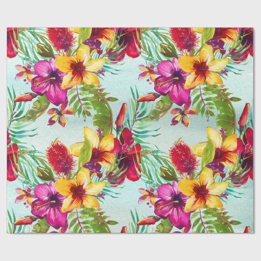 Tropisches Sommermuster Geschenkpapier (Flach)