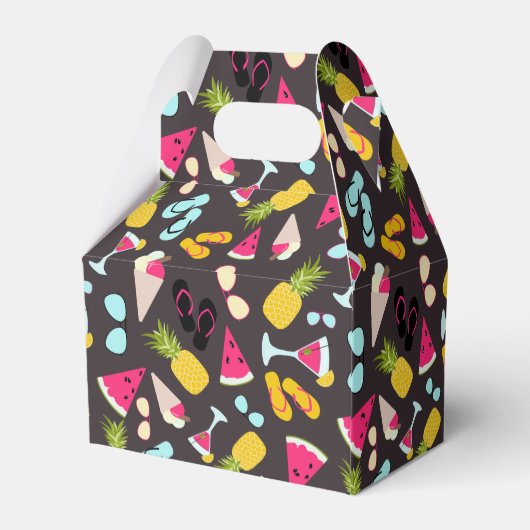 Tropisches Sommermuster Geschenkschachtel (Rückseite)