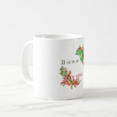 Tropisches Sommermuster mit Blume und Blätter m Kaffeetasse (Vorderseite Links)