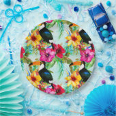 Tropisches Sommermuster Pappteller (Party)