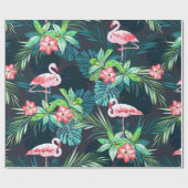 Tropisches Sommernahtloses Muster mit Flamingo bir Geschenkpapier (Flach)