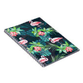 Tropisches Sommernahtloses Muster mit Flamingo bir Notizblock (Rechte Seite)