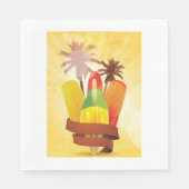 Tropisches Sommerpapier Napkins Serviette (Vorderseite)