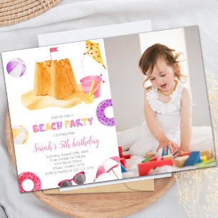 Tropisches Sommerthema Party für Kinder Einladung