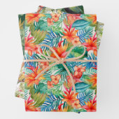 Tropisches Sommerverpackungspapier Geschenkpapier Set (Beispiel)