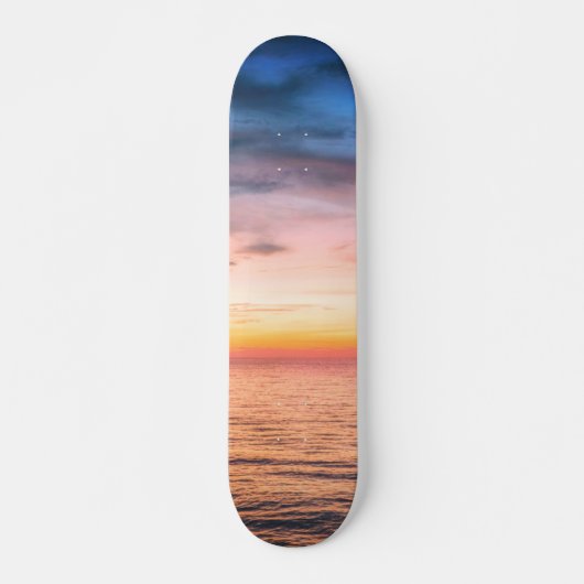 Tropisches Sonnenuntergang-Foto Skateboard (Vorne)