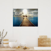 Tropisches Sonnenuntergang-Poster groß Poster (Küche)