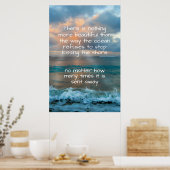 Tropisches Sonnenuntergang-Zitat zur Widerstandsfä Poster (Küche)