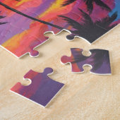 Tropisches Sonnenuntergangs-Puzzle Puzzle (Seite)