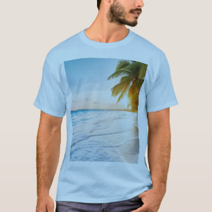 Tropisches Sonnenuntergangs-Strand-T-Shirt T-Shirt
