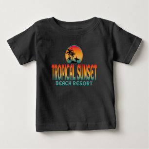 TROPISCHES SONNENUNTERGANGS-STRANDRESORT SOMMER-SU BABY T-SHIRT