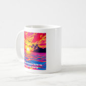 Tropisches Sonnenuntergangsglück Kaffeetasse (Vorderseite Links)