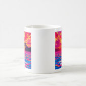 Tropisches Sonnenuntergangsglück Kaffeetasse (Mittel)