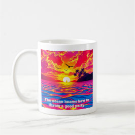 Tropisches Sonnenuntergangsglück Kaffeetasse