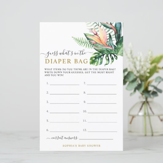 Tropisches Spiel (Stehend Vorderseite)