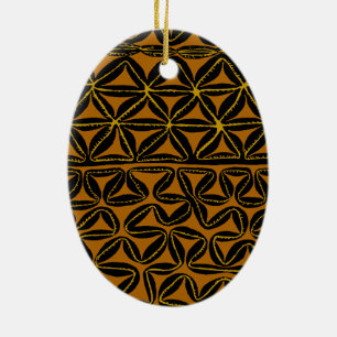 Tropisches Stammesdesign Südsee-Tapa Keramik Ornament