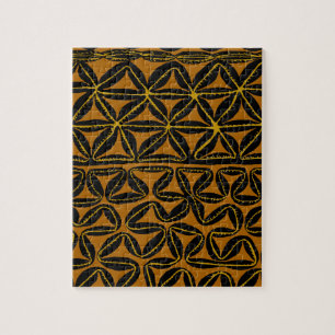 Tropisches Stammesdesign Südsee-Tapa Puzzle