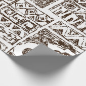 Tropisches Stammkunstmuster indigener hawaiianisch Geschenkpapier (Ecke)